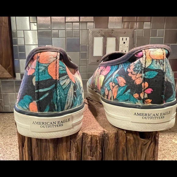 American Eagle Floral Canvas Slip Ons - Picture 3 of 6